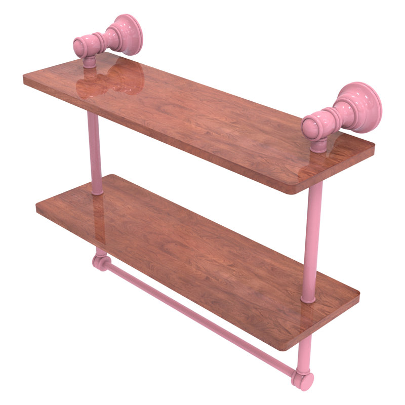 Tablette flottante 2 pièces Carolina, H 9,5 po x l 16 po x P 5,54 po, Rose