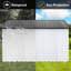 Abri de jardin en métal 10 pi x 12 pi - blanc et gris-124356829-124356834