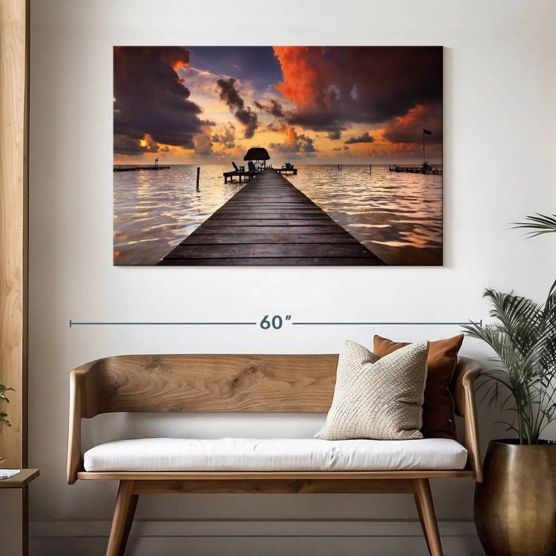 Aletra Caye Caulker Dock, 32" H x 48" W