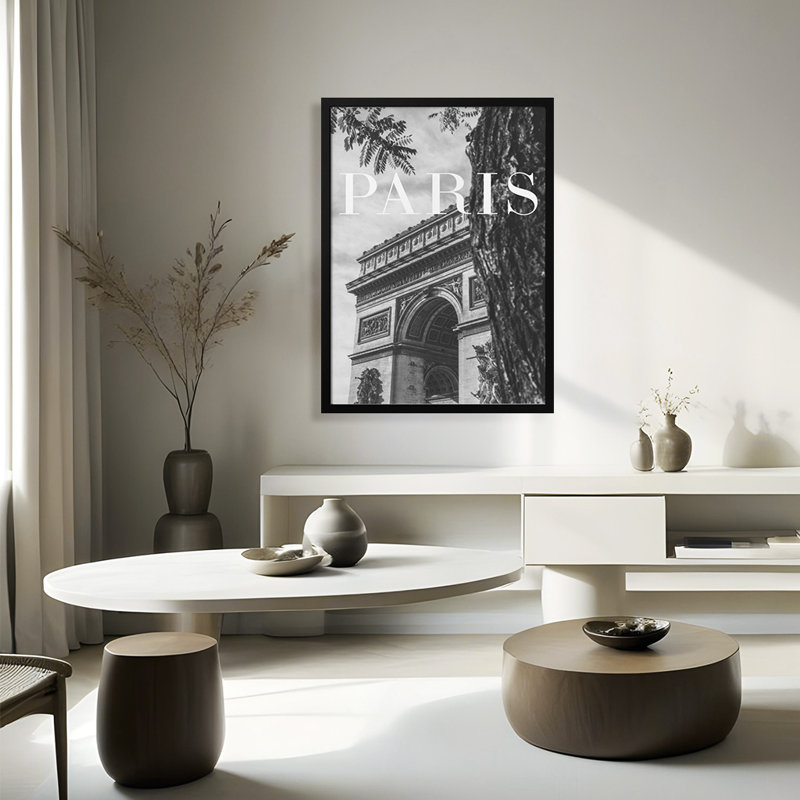 Pop Art & Retro "Paris", reproduction d'art encadrée, H 20 po x l 16 po