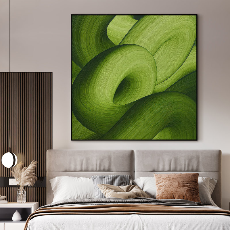 Très grand art mural, reproduction d'art sur toile - art abstrait moderne et net, H 36 po x l 36 po
