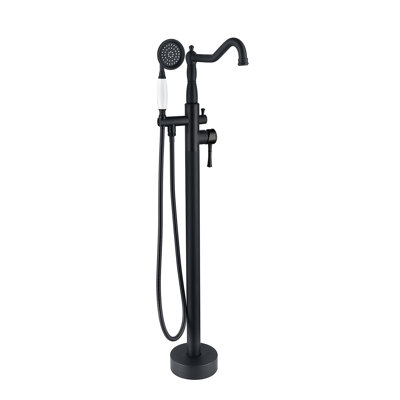 Robinet de baignoire autoportant à poignée simple avec douchette à main Topcraft