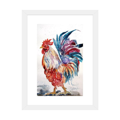 «Rooster in the Yard II» par Anna Brigitta Kovacs, reproduction d'art
