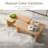 Mid Century Modern Wood Coffee table for livingroom,  free adjustable Side Table, 2 Pieces-2052927007