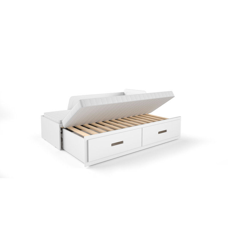 Aroon 80 X 200cm Daybed with Storage Included, White