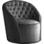 Fauteuil demi-tonneau pivotant en velours Alessio-551895580