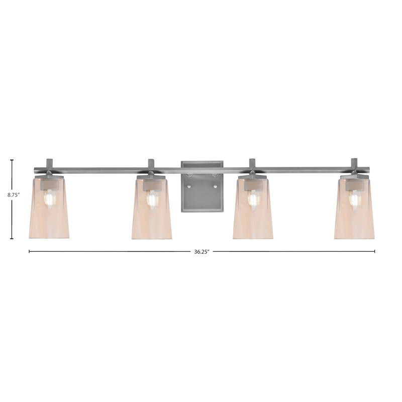 Barre d'éclairage de salle de bain 4 lumières Bradenton