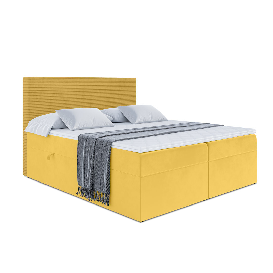 Boxspringbett mit bettkasten und Topper