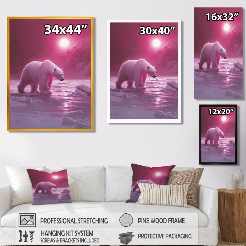 Eccleshall - animaux, art mural sur toile, H 60 po x l 28 po, Argent argent, Impression encadrée flottante