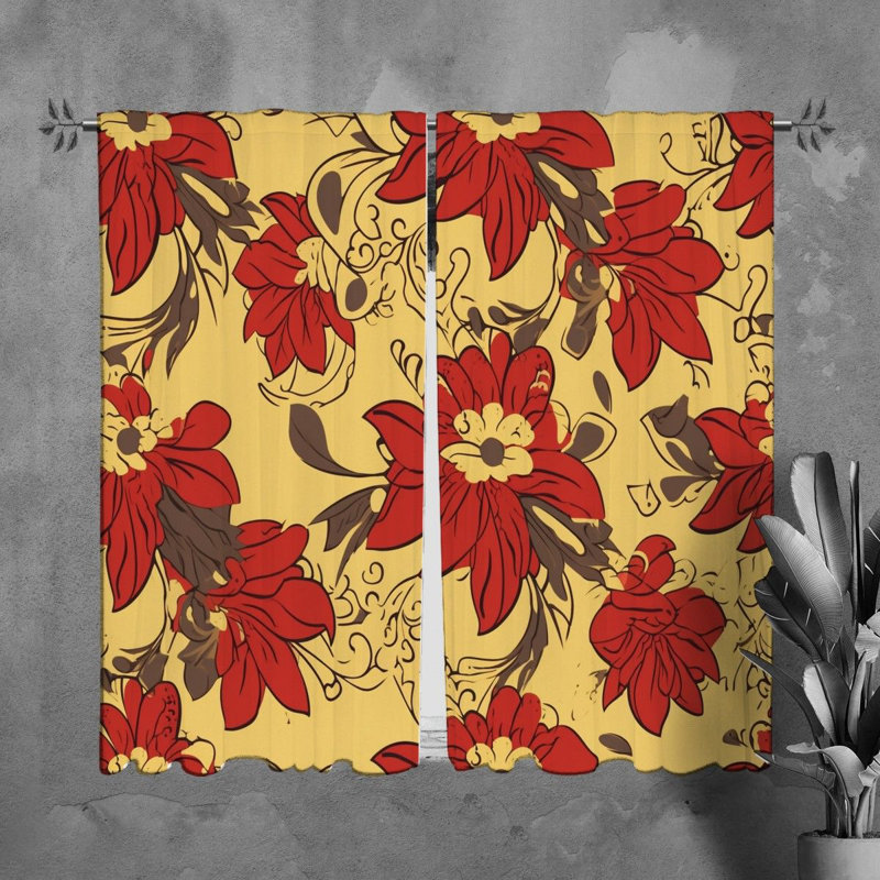 Rean Room Darkening Curtain Pair, 20'' W x 61'' L