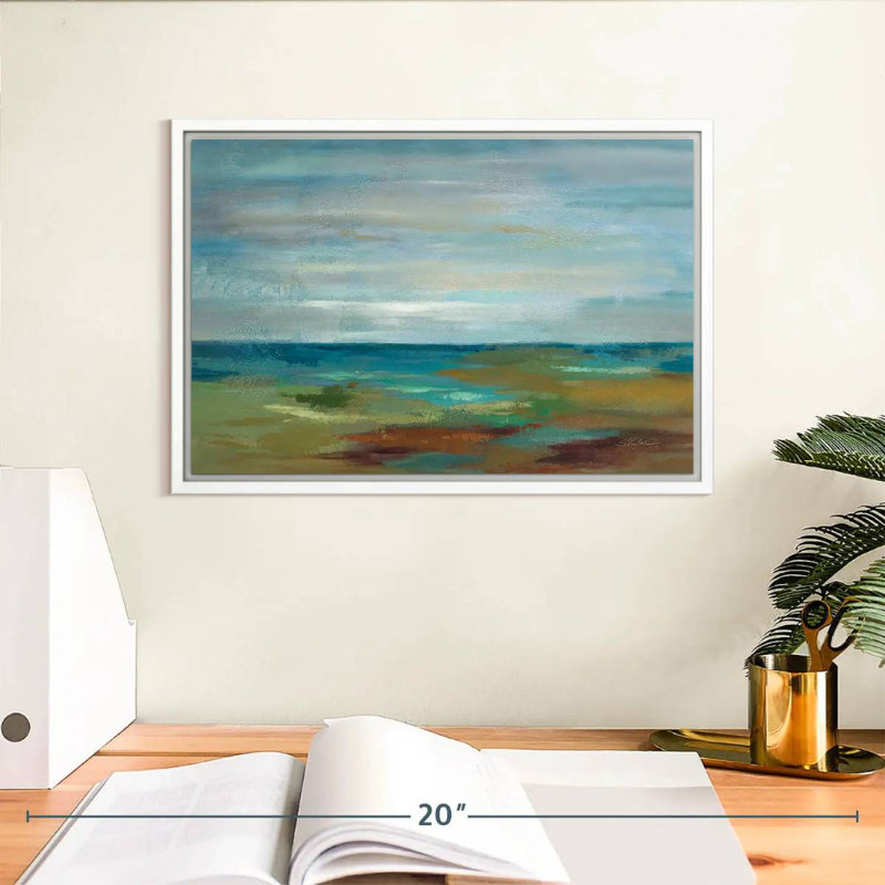 Wispy Clouds, Cadre flottant blanc, 13 po x 9 po