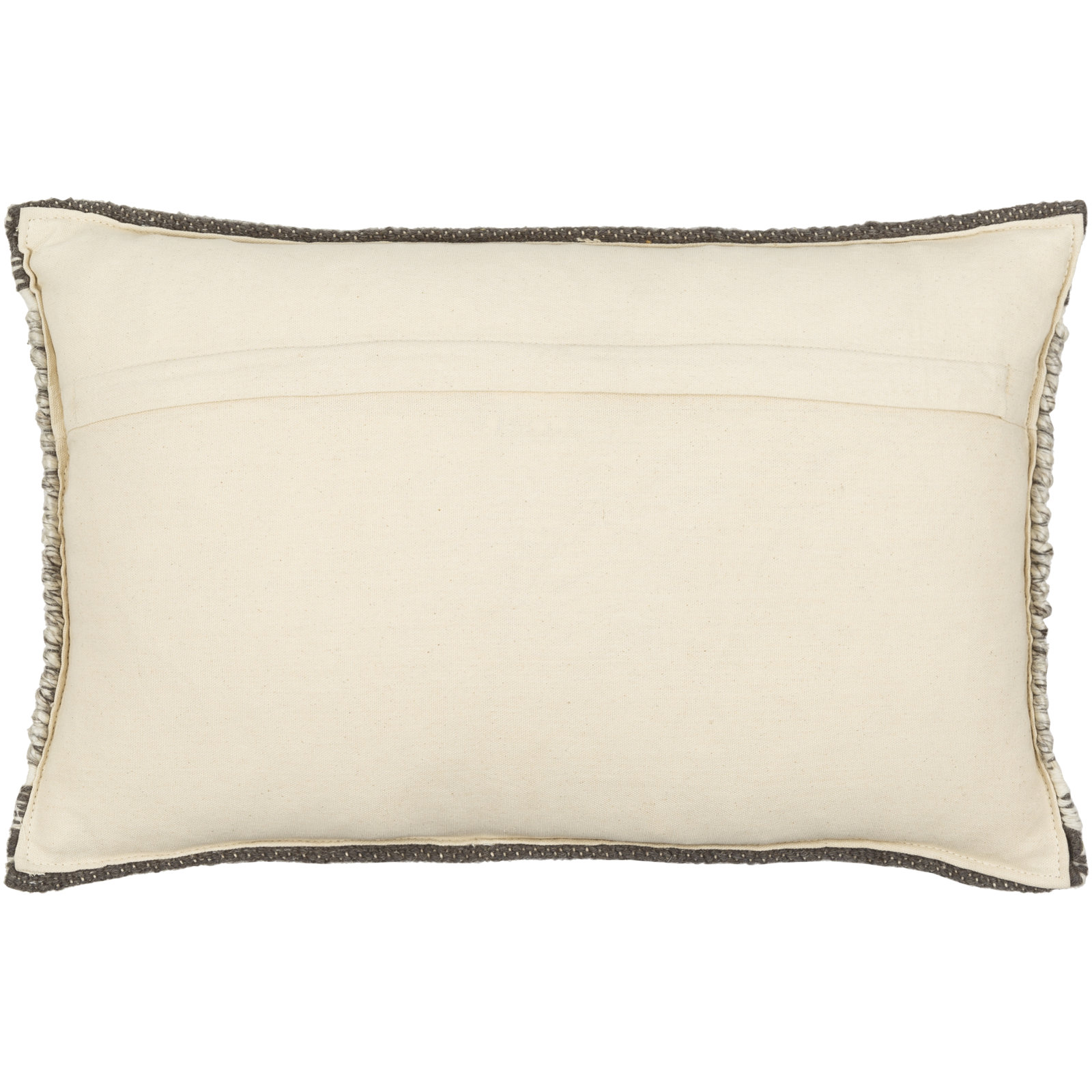 Doralia Embroidered Lumbar Throw Pillow, Polyester/Polyfill, Gray