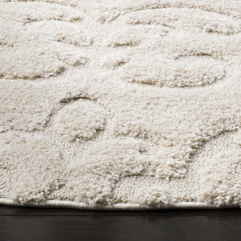 Diederich Florida Shag Performance Floral Rug, Round 6'7"