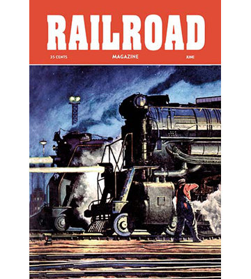 Magazine ferroviaire : à la nuit, 1950 affiche rétro
