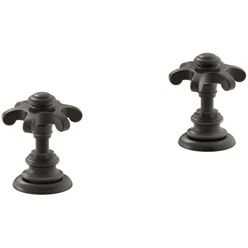 Artifacts Deck-Mount Bath Prong Handle Trim, Oil Rubbed Bronze