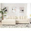 Canapé modulaire en velours côtelé beige avec méridienne gauche, 8 coussins, facile à assembler pour le canapé modulaire surdimensionné et les coussins décoratifs, beige, pour un salon décontracté-771991800-771992326