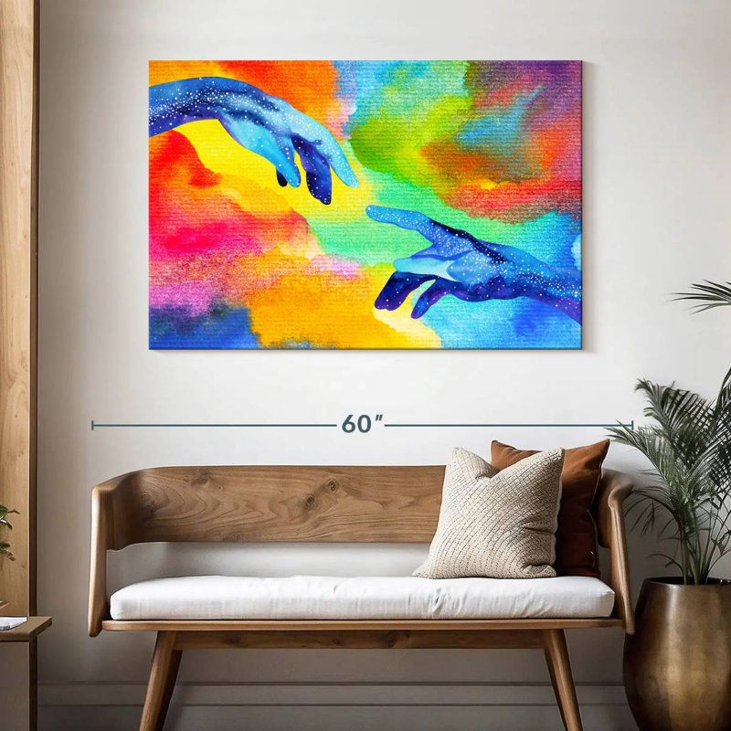 Keiraleigh Abstract Creation Hands, 32" H x 48" W