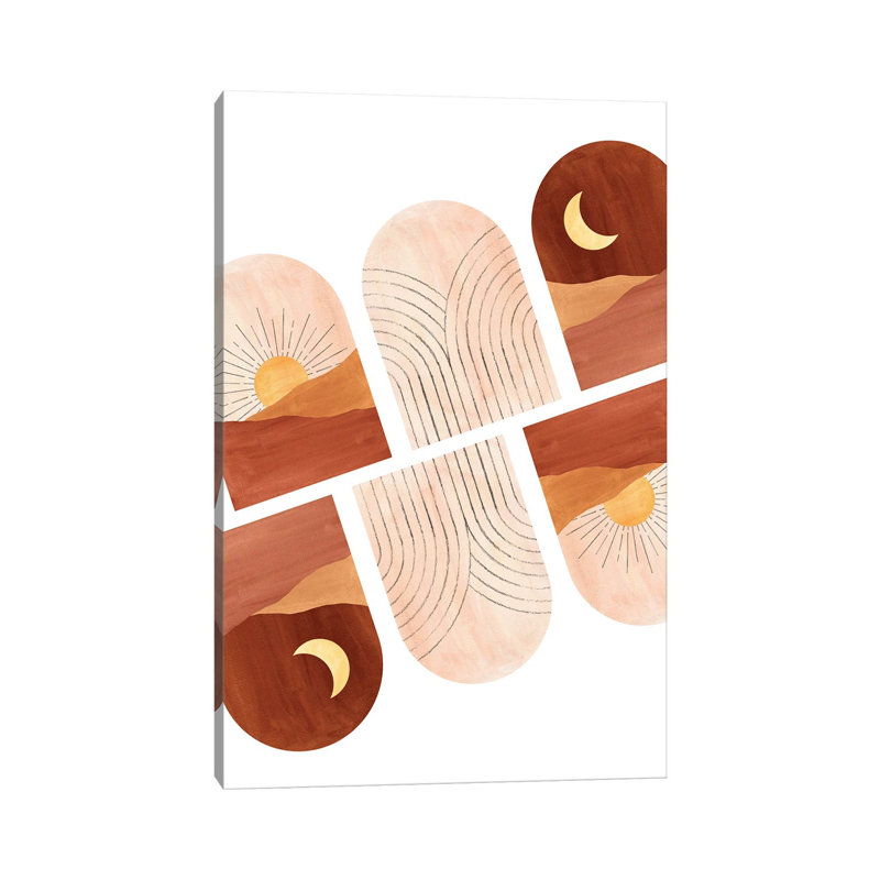 Terracotta Landscapes by Whales Way - Painting on Canvas, 101.6cm H x 66.04cm W x 3.81cm D, Wrapped Canvas