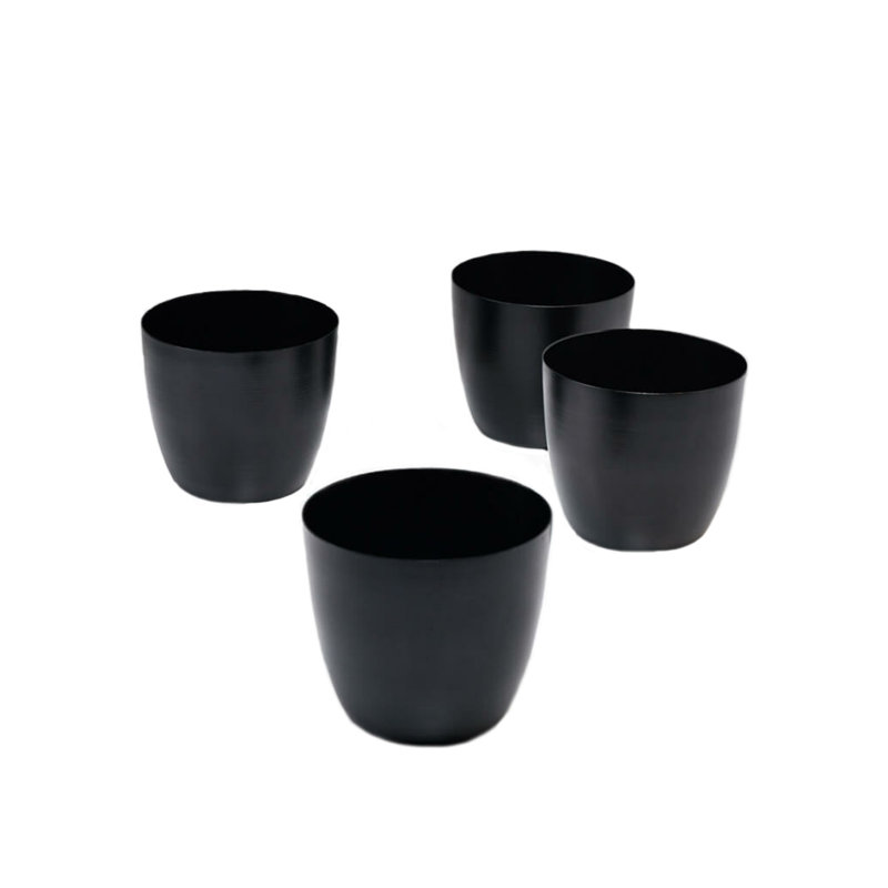Dawoud Metal Cachepot, Black, 4