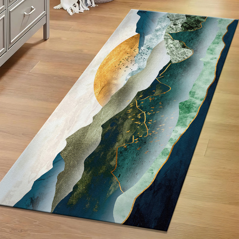 Stunning Floral With Pile Soft Type Printed Rug Ideal for Sprucing Up Your Home Decor, Runner 2'8" x 9'2"