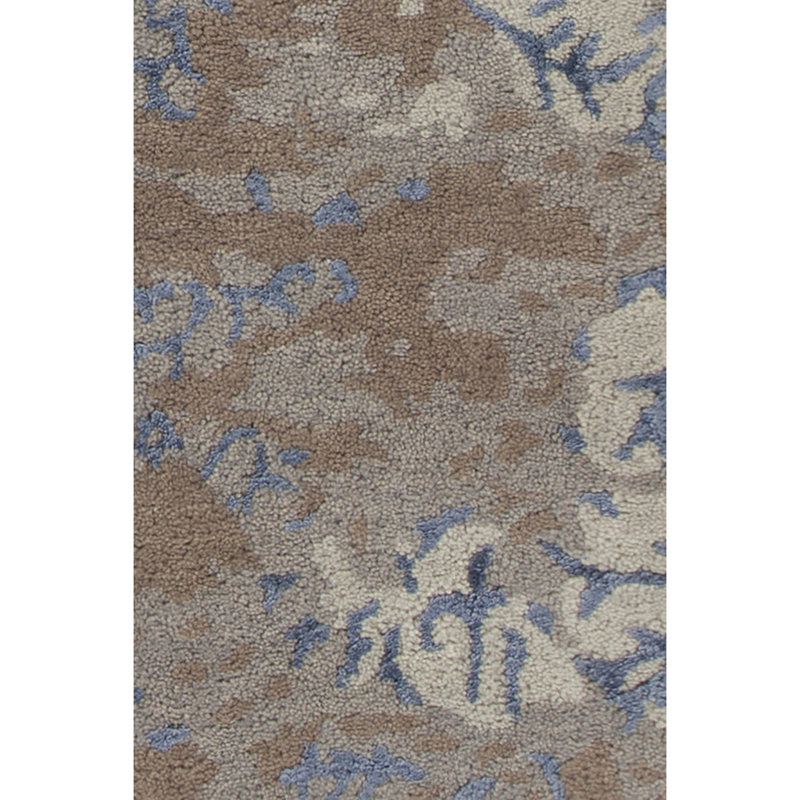 Rupec Patterned Contemporary Gray/Blue Area Rug, Rectangle 7'9" x 10'6"