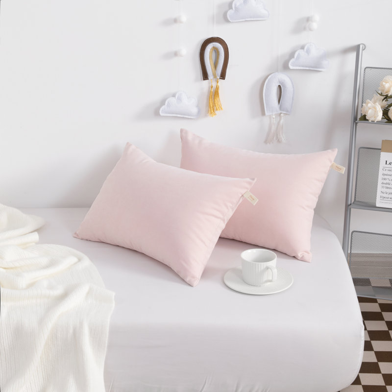  Housse de coussin rectangulaire en lin et mélange de lin, Rose