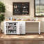 Îlot de cuisine 74,8 po avec table de salle à manger extensible et rangement-347459876