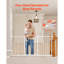 Barrière pour bébé 60,6 à 63,3 pouces, largeur réglable, 30 pouces de hauteur, barrière pour chien, blanc