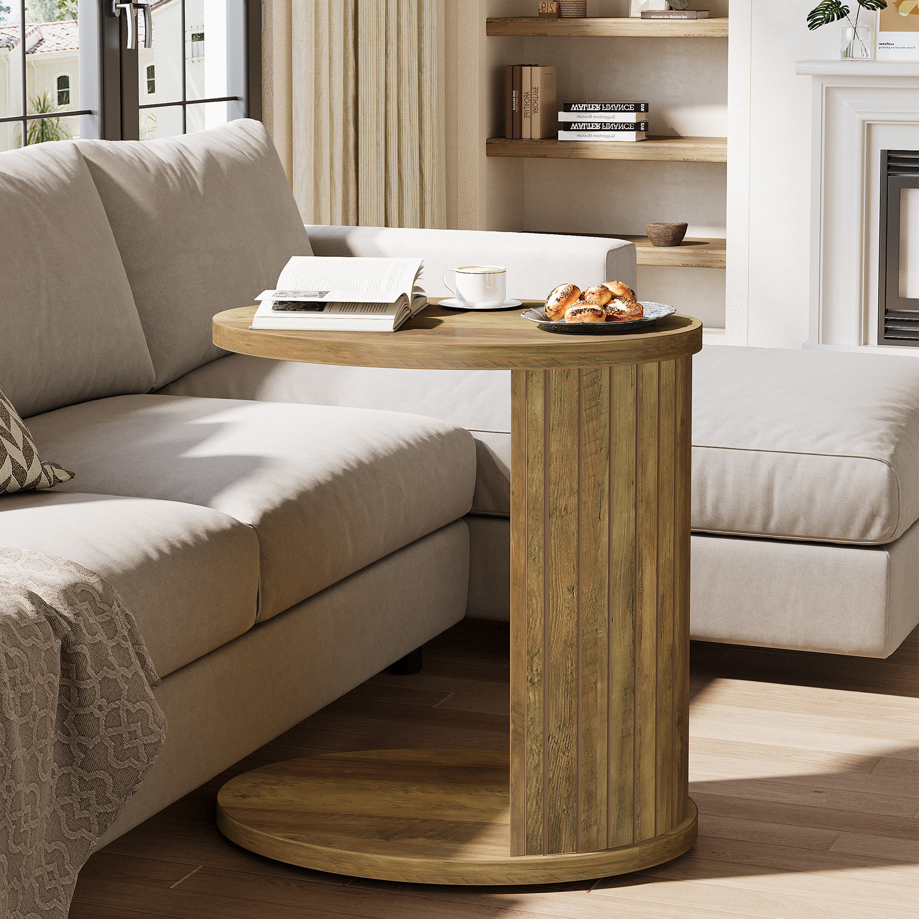Union Rustic C-Shaped End Table, Side Table For Couch - Wayfair Canada