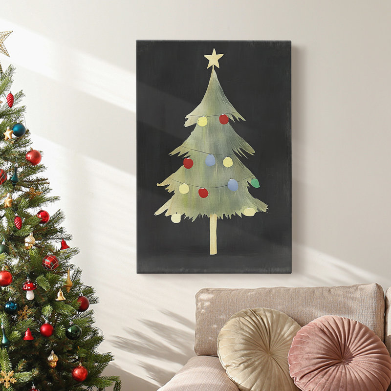 Art des Fêtes de Noël - Toile tendue avec châssis, H 60 po x l 40 po