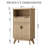  23" Fluted Accent Cabinet with Drawer and Doors, Small Storage Cabinet with Adjustable Shelf and Solid Wood Legs for Entryway, Living Room, Bathroom & Apartment-301566574-299385858