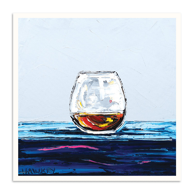 Malt Whiskey by Angela Hawkey - Painting, Paper, 41cm H x 41cm W