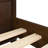 Mid-Century Modern Solid Wood Platform Bed with Cross-patterned Headboard-612561342-612561343