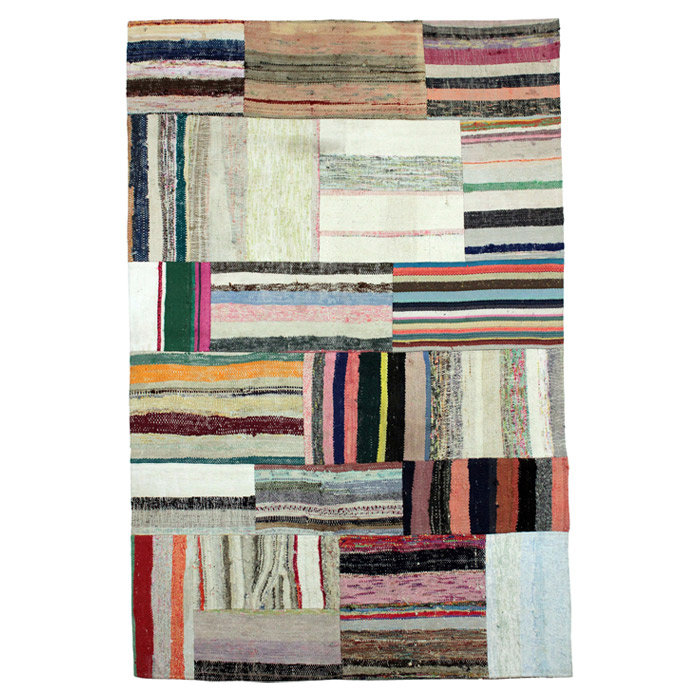Duquette Geometric Wool Hand Woven Area Rug, 120 x 180cm