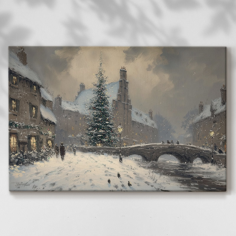 Pale Winter Snow Whisper - toile tendue avec châssis de qualité supérieure, H 12 po x l 18 po