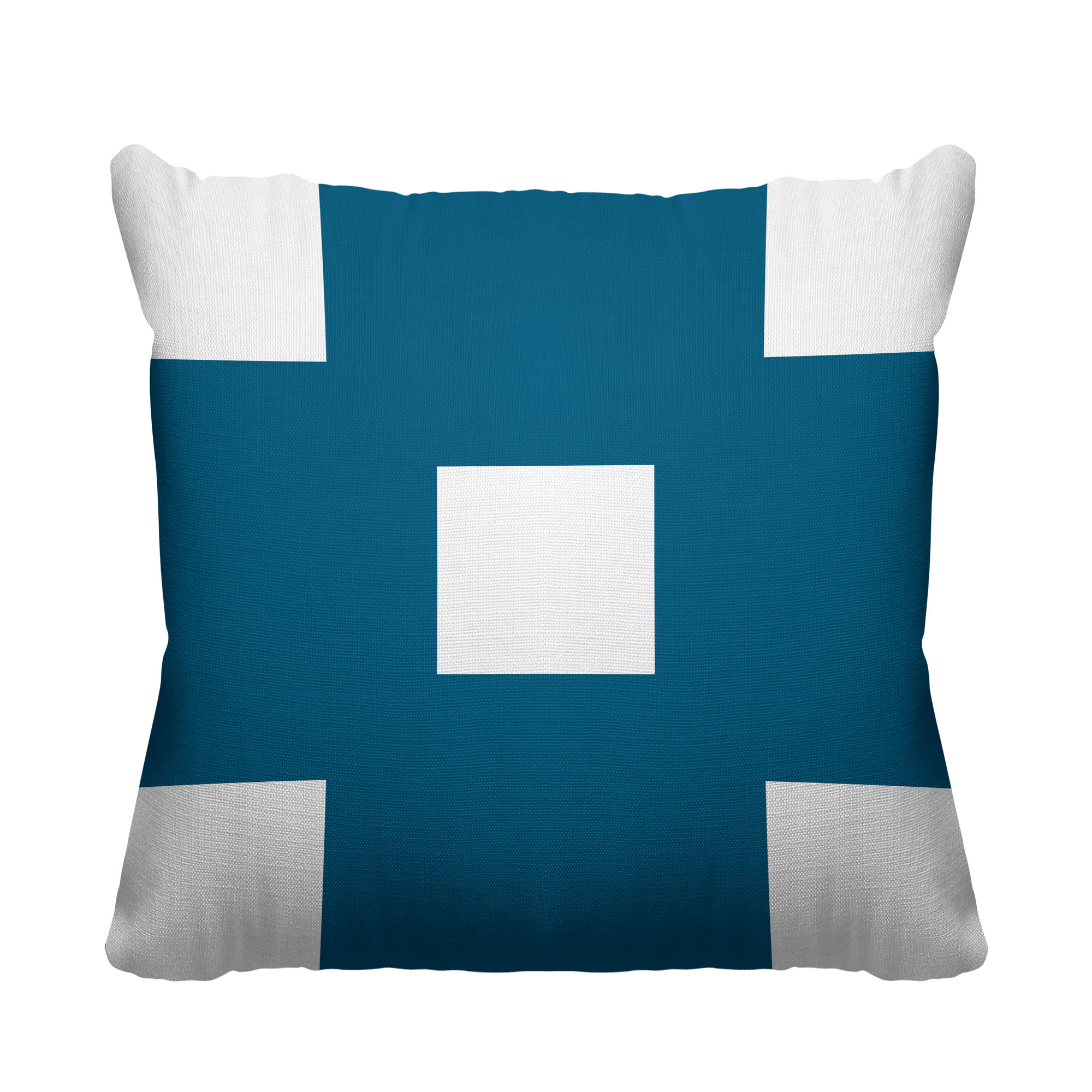 Luella Geometric Indoor/Outdoor Throw Pillow, 20W" x 20H", Turquoise