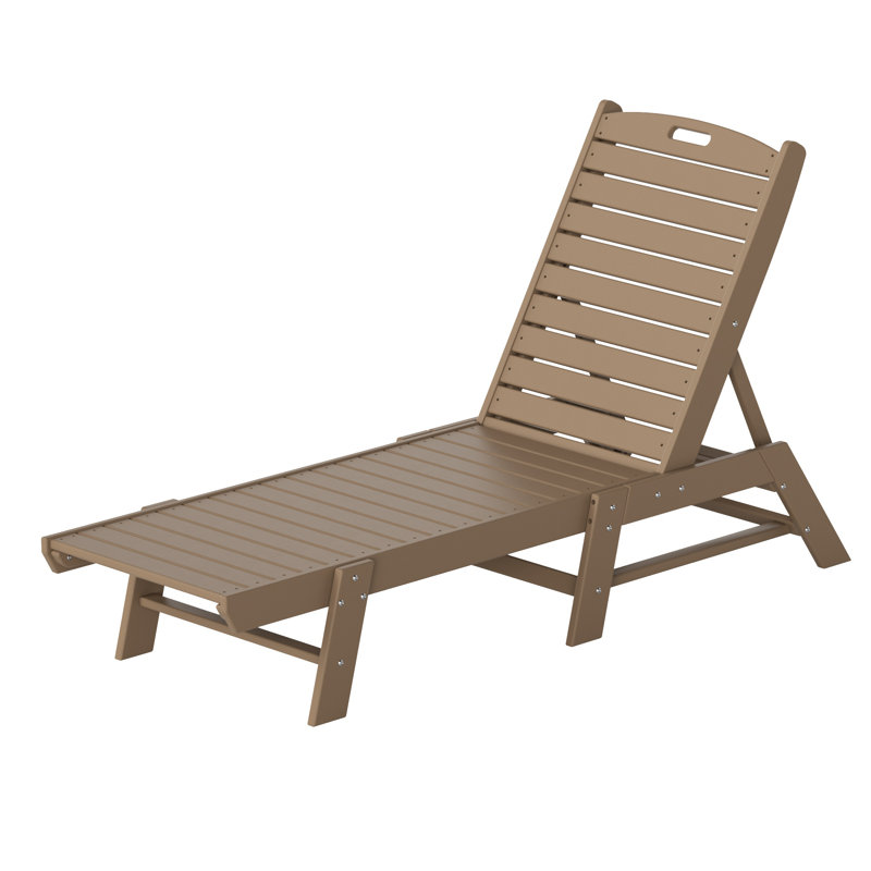 Chaise longue inclinable 78,2 po Laguna, Bois vieilli