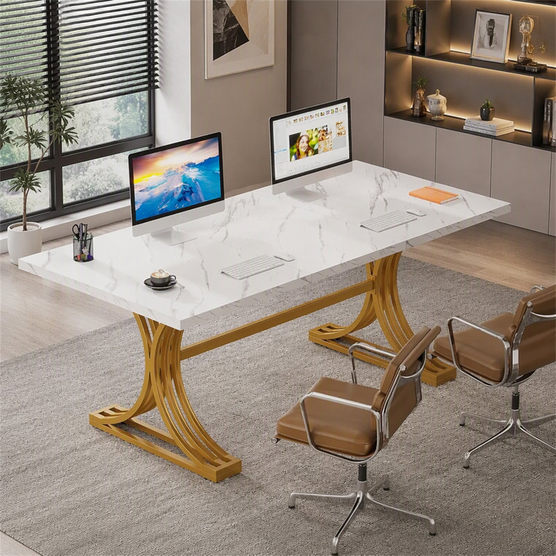 Marble Computer Desk