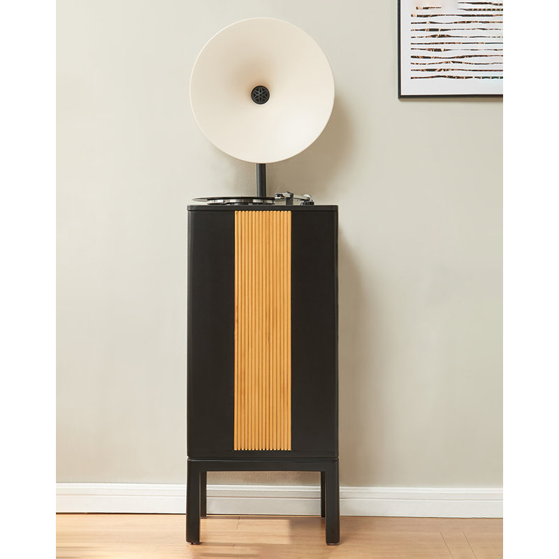 Rubber Wood Modern Phonograph: Bluetooth Luxury Turntable