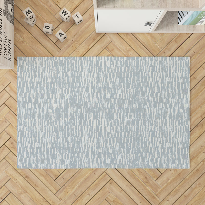 Spectrum Strands Kids Play Mat, Slate Blue/Blue, Rectangle 2' x 3'