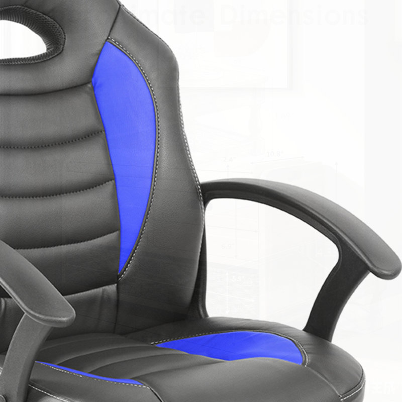 Fauteuil de jeu ergonomique pour enfants avec roulettes lisses, parfait pour le confort et la concentration., Blue