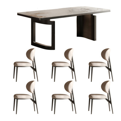 Ensemble de table rectangulaire moderne et simple
