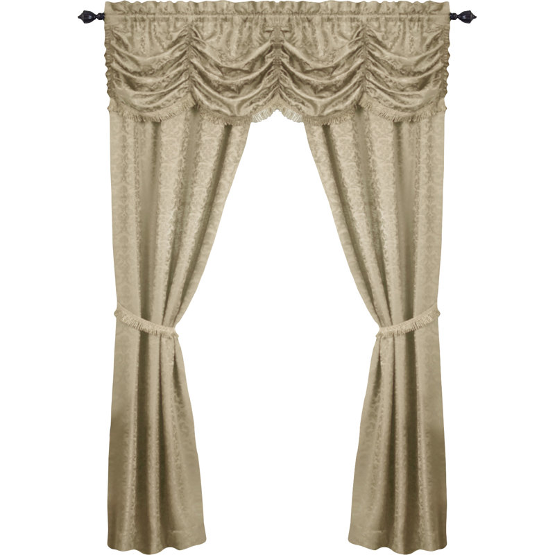 Dorchester Room Darkening Curtain Pair, Tan, 55" W x 63" L