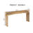 62" Long Wood Rectangle Console Table