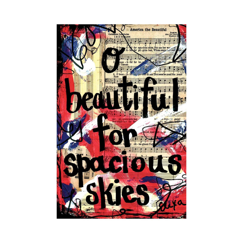 O Beautiful America by Elexa Bancroft - Print on Canvas, Wrapped Canvas, 20.32 cm H x 30.48 cm W