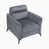 Microfibre / microsuède gris foncé sélectionné