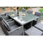 PARIS 10 Seater Cube Set 195x125cm Table with Parasol Hole, 6 Cube Chairs with Folding Backrest, 4 with Integral Stools including Cushions