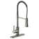 Spencer Modern Pull Down Single Handle Kitchen Faucet with 380-Degree Spout Swivel