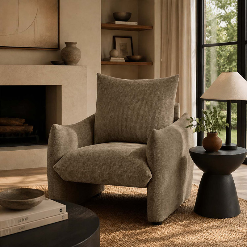 Chaise d'appoint moderne, Brown
