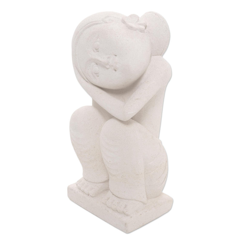 Novica Daydreamer Sandstone Sculpture
